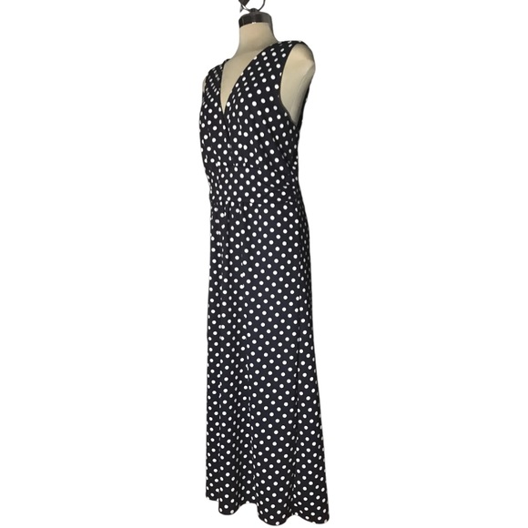 START VIXEN Design Dark Blue and White Polka Dot Dress Size 2X - Picture 11 of 15